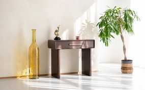 Masă lemn masiv nuc de toaletă Cooper, 90 × 42,5 × 78 cm