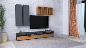 Living haaus Haga V12, Antracit/Stejar Wotan, L 240 cm