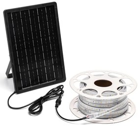 Bandă LED solară dimabilă Aigostar LED/10W/3,2V 10 m 6500K IP65 + telecomandă