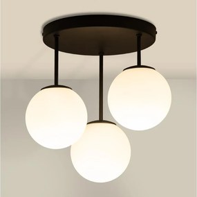 Lustră aplicată MOONLIGHT, 3 x E27, 15 W, 230 V, neagră
