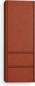 Dulap inalt suspendat KolpaSan Joy 1 usa si 2 sertare 45 cm finisaj ceramic red