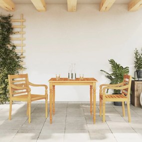 3155976 vidaXL Set mobilier pentru grădină, 3 piese, lemn masiv de tec