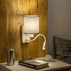 Lampă LED de perete Brilagi NUBILA 1xE27/25W/230V + LED/3W alb/gri