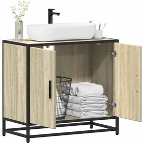 vidaXL Dulap de chiuvetă baie stejar sonoma 65x33x60 cm lemn prelucrat