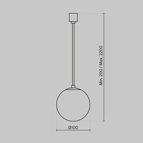 Pendul Luna P039PL-5W3K-10-B Maytoni LED, Alb, Germania