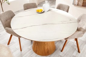 Masa rotunda, Ceramica Alba, Furnir Stejar, UNIQUE 120cm A-45143 VC