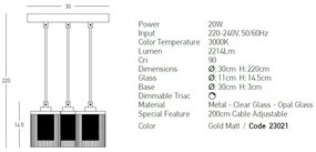 Lustra LED dimabila design modern decorativ Luxury 3L aurie