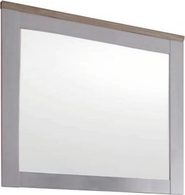 Oglinda PROVENSAL, stejar San Remo/alb, PAL infoliat, 95x4x92 cm