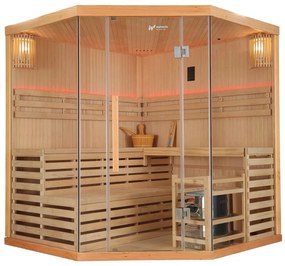Sauna finlandeza de colt Vitralin 180x180x200 cm