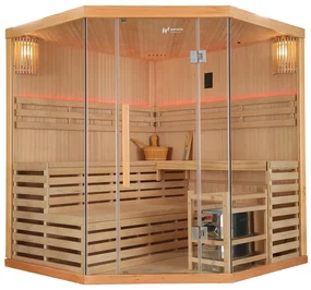 Sauna finlandeza de colt Vitralin 180x180x200 cm