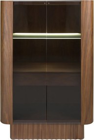 Vitrina, Bufet cu iluminat deosebit design LUX Walnut