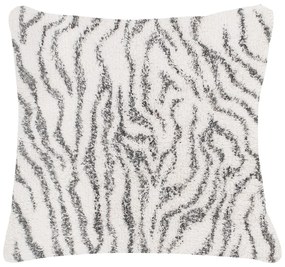 Pernă decorativă din bumbac Tiseco Home Studio Zebra, 45 x 45 cm, alb - gri