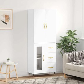 vidaXL Dulap înalt, alb, 69,5x34x180 cm, lemn compozit
