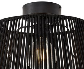 Plafonieră de exterior Japandi cu frânghie neagră IP54 - Jayla