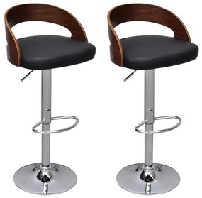 vidaXL Scaune de bar, 2 buc., lemn curbat