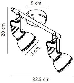 Spot Nordlux ASLAK 2xGU10/35W/230V alb