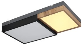 Globo 67286-30 - Plafonieră LED GUNDI 30W/230V, maro/negru