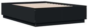 3209745 vidaXL Cadru de pat, negru, 120x190 cm, lemn prelucrat