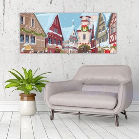 Tablou - Stradă de iarnă (120x50 cm)