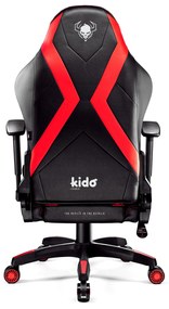 Scaun pentru copii Kido by Diablo X-Horn 2.0: negru-roșu Diablochairs