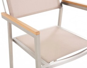Set de masă pentru grădină Grosso (bej) (scaune bej) (pentru 6 persoane) (granit). 1011630
