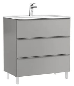 MOBILIER SHONA 80X46X56.5 GALET MAT,3 SERTARE,CU LAVOAR KLEA Gri mat, 800x460 mm