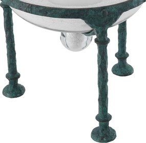 Suport lumanare LUX Grace, metal verde vintage 113689 HZ