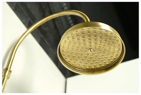 Set de duș în culoarea bronzului din alamă 142 cm cu robinet termostatic cu duș suspendat/cu duș de mână Antea – Sapho