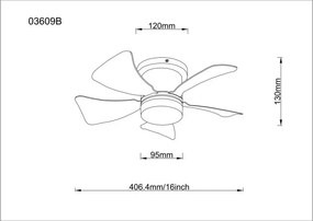 Lustra LED cu ventilator si telecomanda HINES multicolor