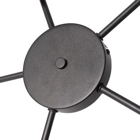Plafoniera neagra cu interior auriu 5 lumini - Multidrum
