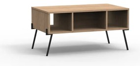 Măsuță de cafea în culoare naturală cu aspect de lemn de stejar 60x100 cm Evan – Marckeric