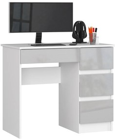 Masă PC Benicio II (Alb + lucios metalic) (D). 1069648