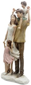 Statueta Cuplu cu copii YOUNG FAMILY, 28cm