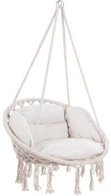 Deuba Scaun suspendat 80x60x140cm - culoare crem