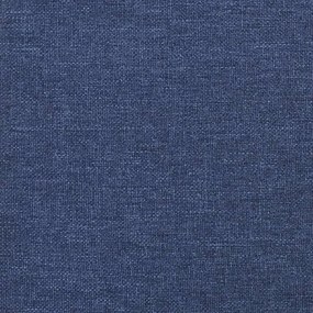 Taburet, albastru, 60x60x39 cm, material textil si piele eco Albastru