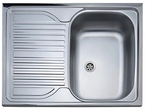 Tavă pentru chiuvetă din oțel inoxidabil cu scurgere 60x80 cm