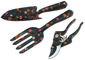 Garvia Set de instrumente de grădină 3pcs Flori întunecate