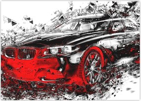 Tablou - Mașina pictată în acțiune (70x50 cm)