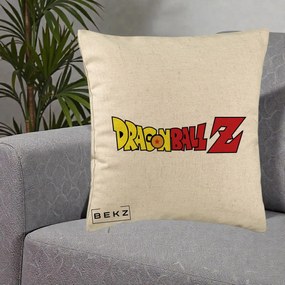 Perna Personalizata Dragon Ball Z Clasic, 40x40 cm, Bej, Husa Detasabila, Perna Inclusa, BEKZ®