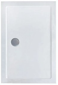 Tavă de duș Enzo SMC asimetrică joasă, dimensiune 120x80x4 cm