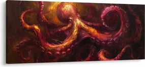 Tablou - Octopus, pictură în ulei (120x50 cm)