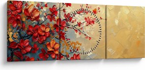 Tablou - Copac înflorit (cu ceas) (90x30 cm)