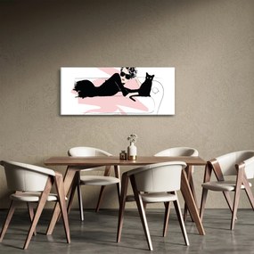 Tablou - Doamnă de modă (120x50 cm)