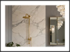 HOMCOM Oglindă de Baie cu Lumină LED 80x60 cm cu 3 Culori de Lumină Funcție Antiabur Funcție Memorie IP44 Orizontal/Vertical | Aosom Romania