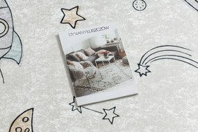 BAMBINO 1278 covor lavabil rachetă spațială pentru copii anti-alunecare - cremă - SECUNDAR-COTATI PRODUSUL