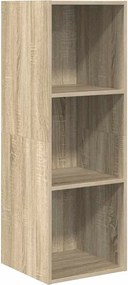 vidaXL Dulap TV montat pe perete, stejar Sonoma, 37x37x107 cm, PAL