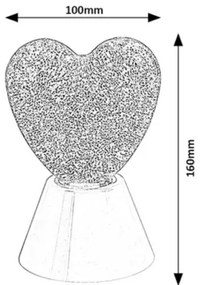 Rabalux 76040 - Lampă decorativă LED RGB SPARKLY LED/0,8W/3xAA, în formă de inimă