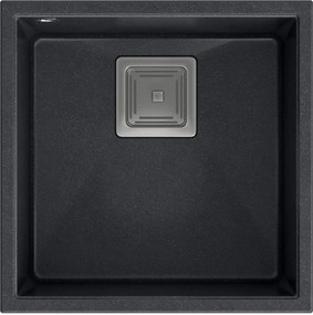 Quadron David chiuveta graniteq 42x42 cm negru HQD4242U8-BS