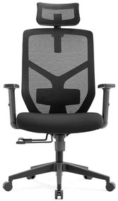 Scaun ergonomic Lina, sezut translatie, spatar Mesh, Negru