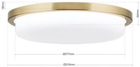Plafoniera LED moderna LEROX 30cm alama antique